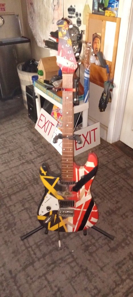Left Handed Custom Handpainted Dual Vh Electric Guitar