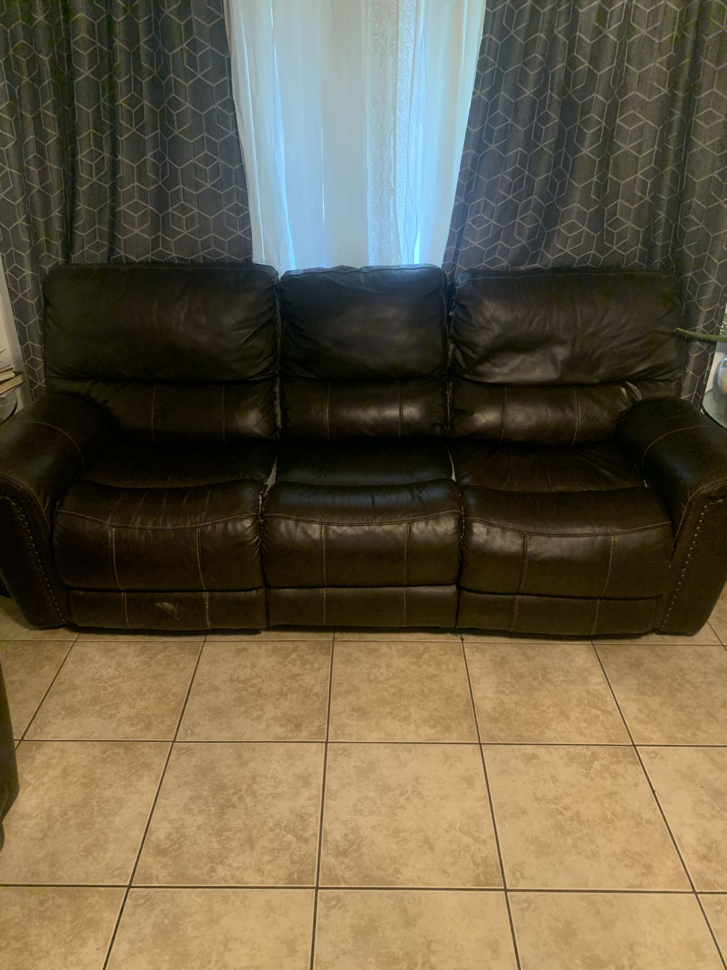 Large Sofa Couch Recliner Black Available