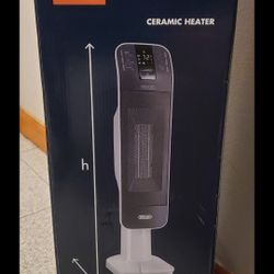BRAND NEW DeLonghi HFX66V15C Tower Ceramic Electric Heater Heat, Gray for Winter Cold Temperatures 