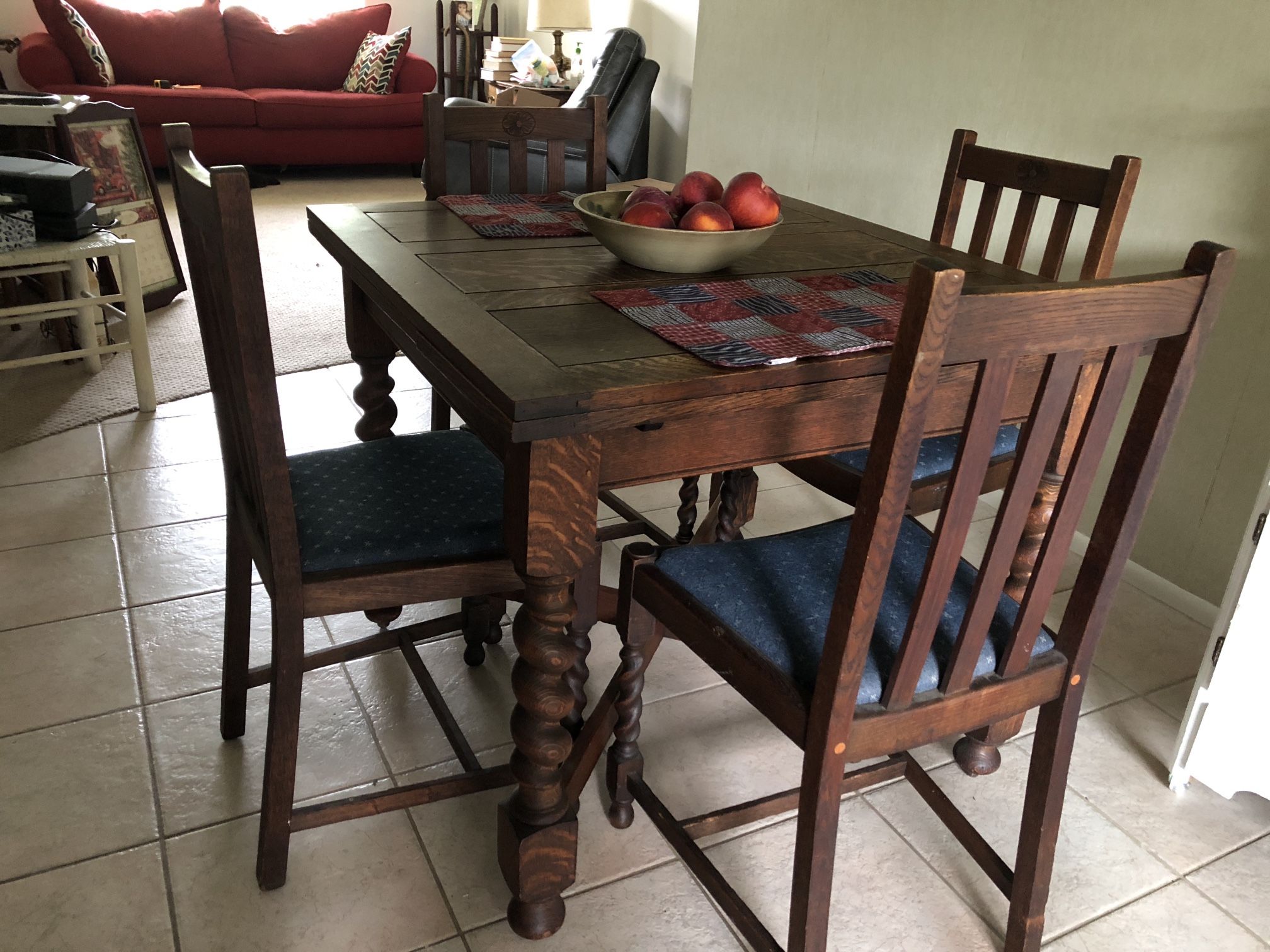 Antique Table And Chairs