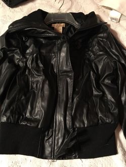 Vegan(faux )leather black jacket