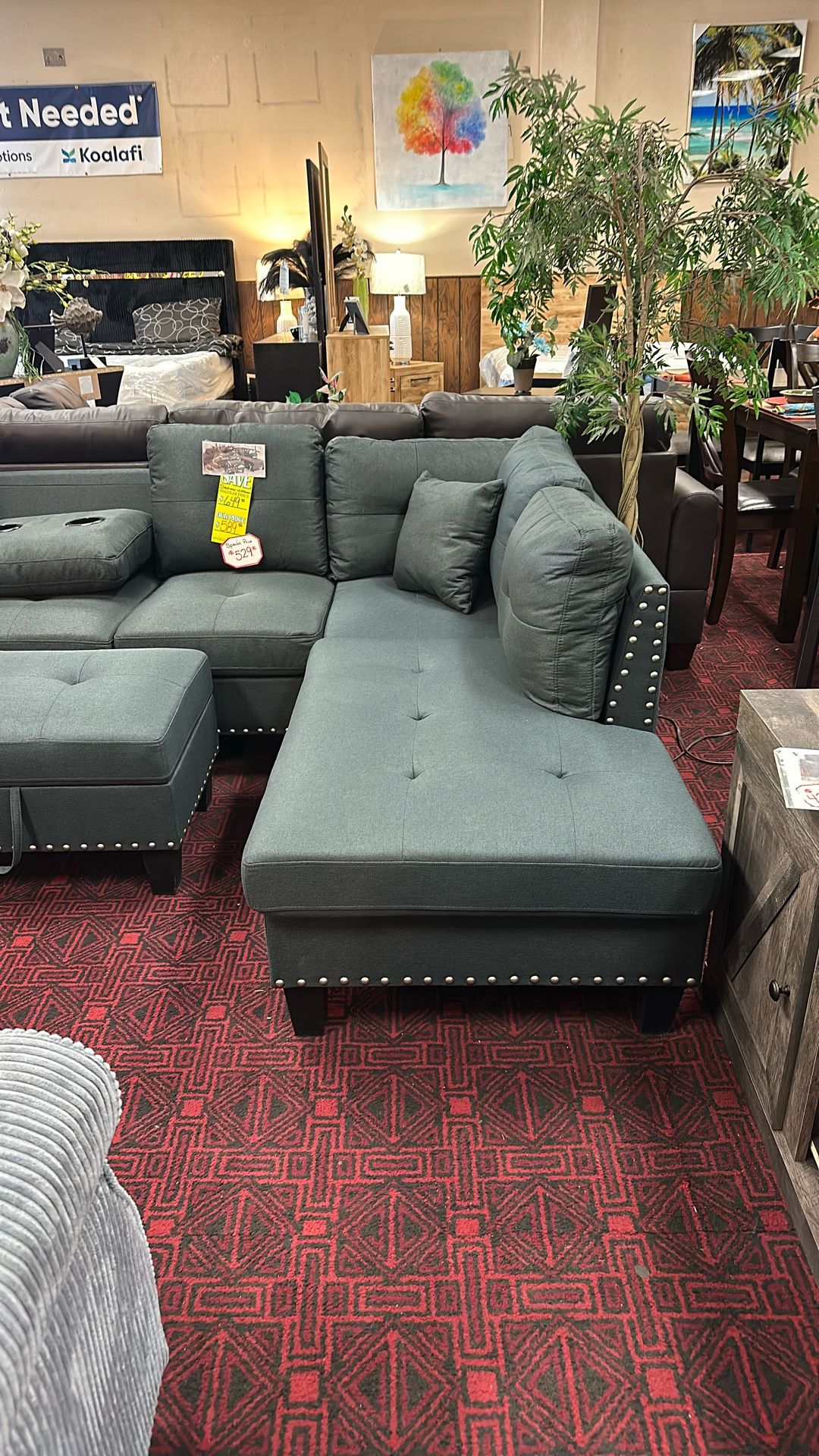 Sectional With Storage Ottoman