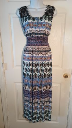 Summer's Fashion Women's Maxi Dress, Multi-Color, Sleeveless, Size L