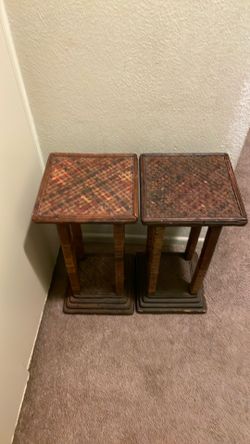 Two small plant stands