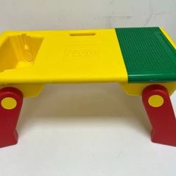 VINTAGE 1994 LEGO ACTIVITY LAP TOP TABLE WITH 2 STORAGE BINS & FOLDING LEGS