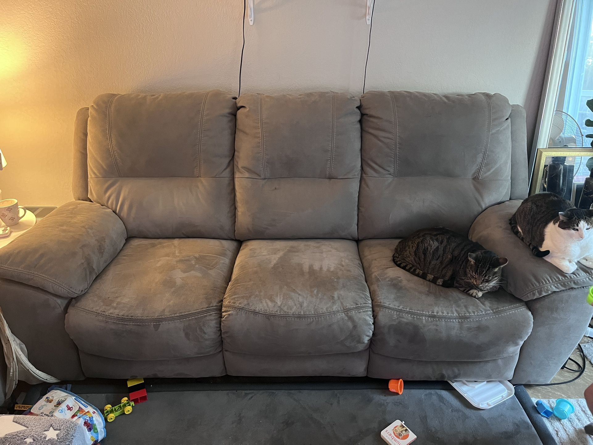 Free Matching Couches- One 3 Seater, One Two Seater With Middle Compartment 