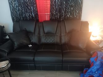Leather couch set