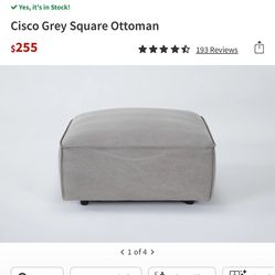 Grey Ottoman