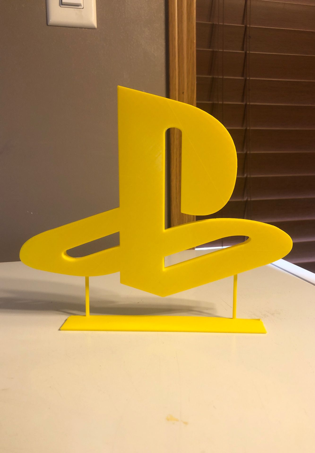 PlayStation logo on stand 3d printed