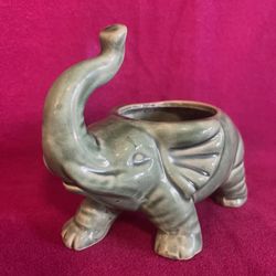 Elephant Ceramic Planter Pot Lucky Bamboo Vase