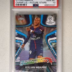 2017 Topps Chrome UEFA Kylian Mbappe Future Stars PSA 10