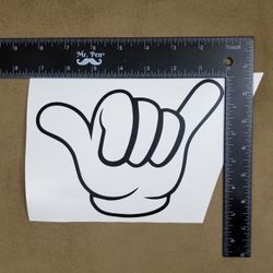 Mickey Mouse Hand (Mahalo) Vinyl Decal - Matte Black