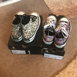 Use Girls Converse Size 1 For $40 2 Pair 