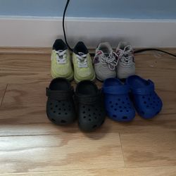 Crocs, new balance, Nikes