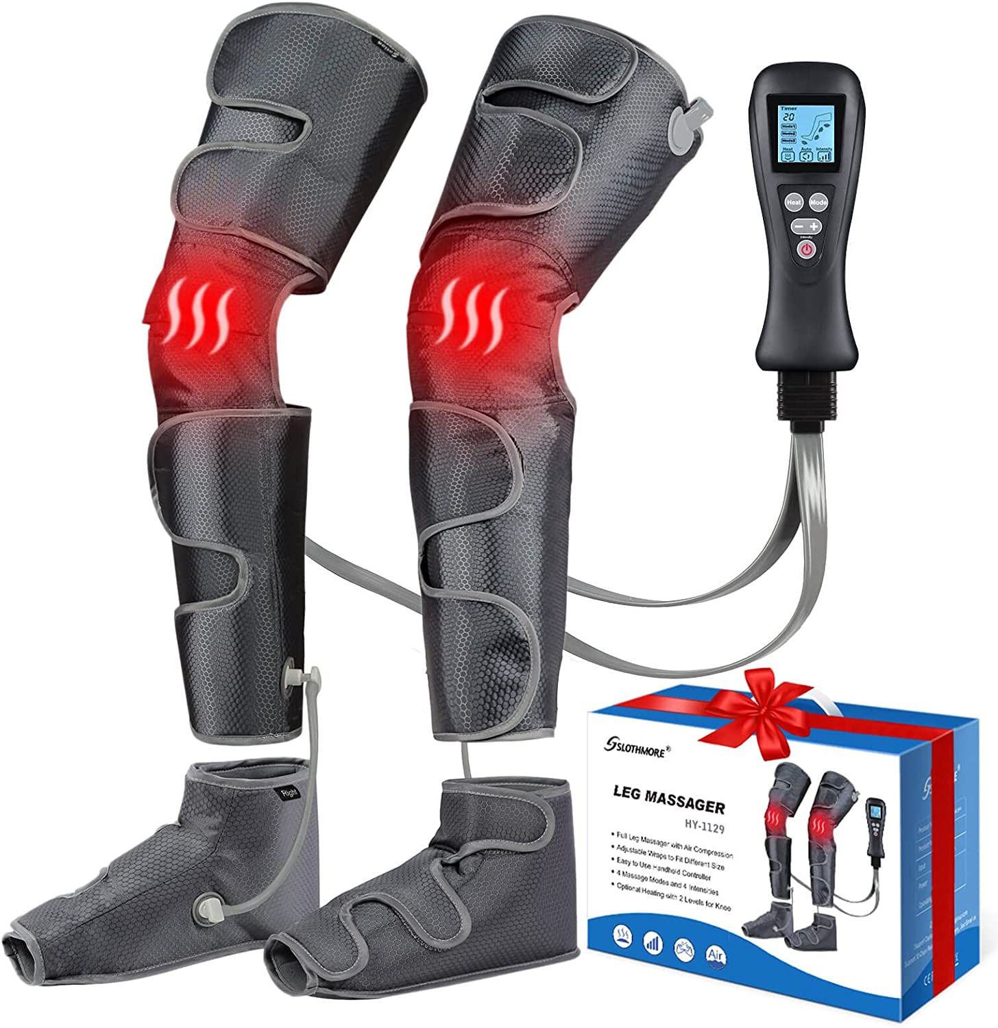Leg Massager with Air Compression for Circulation & Muscles Relaxation, 2 Heat Levels Function, Feet Calf Thigh Massage Sequential Massager Device,All Products : American Fashion Style Bags On Sale