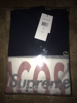 Supreme LACOSTE Logo Panel Hooded Sweatshirt