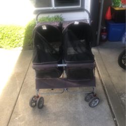 Double Seated Dog Stroller 