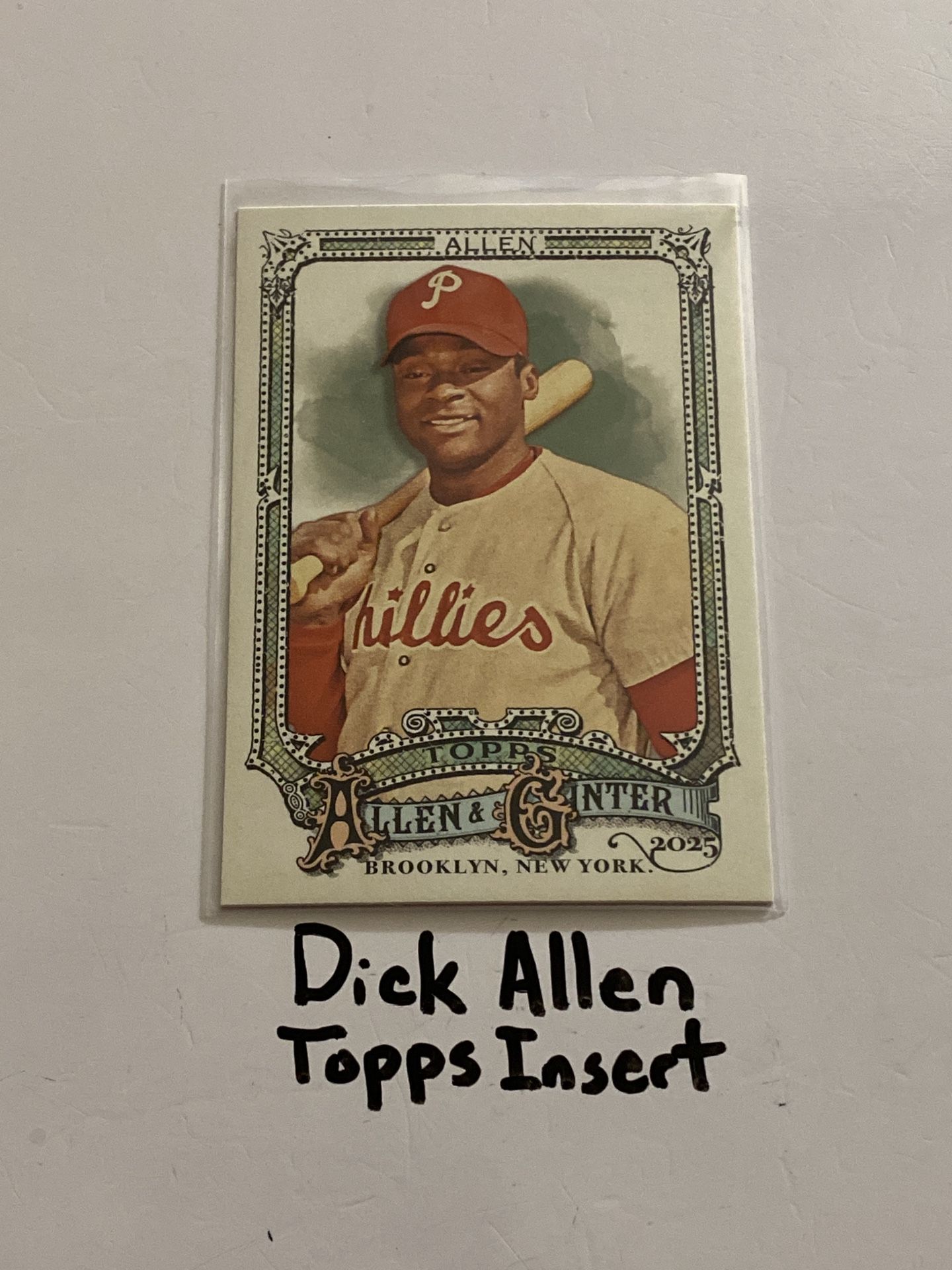 Dick Allen Philadelphia Phillies Hall of Fame 1st Baseman Topps Short Print Insert Card. SP350.