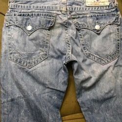 True Religion Jeans Size 34 Crown Button Pockets