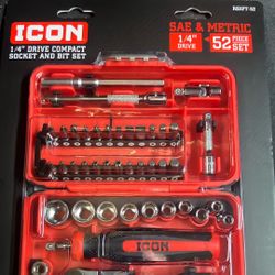 Icon 1/4in Compact Socket Bit Set 