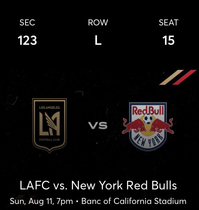 LAFC v NY Red Bulls 08/11