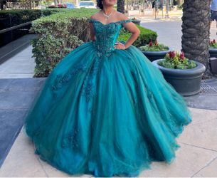 EMERALD GREEN QUINCE DRESS
