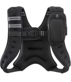 12Lb Weighted Vest with Reflective Stripe for Workout