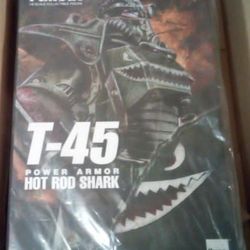 ThreeZero Camouflage T-60 Power Armor and Hot Rod Shark T-45 Power Armor accessory suit