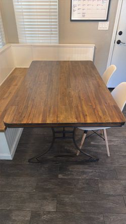 World Market "Jackson" Industrial Wood & Metal Dining Table