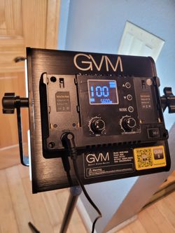 GVM Great Video Maker LED Light Model 800D-RGB Unit, Power Cord And Stand