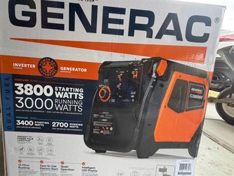 Generac 3800/3000-Watt Dual Fuel Inveter Generator,