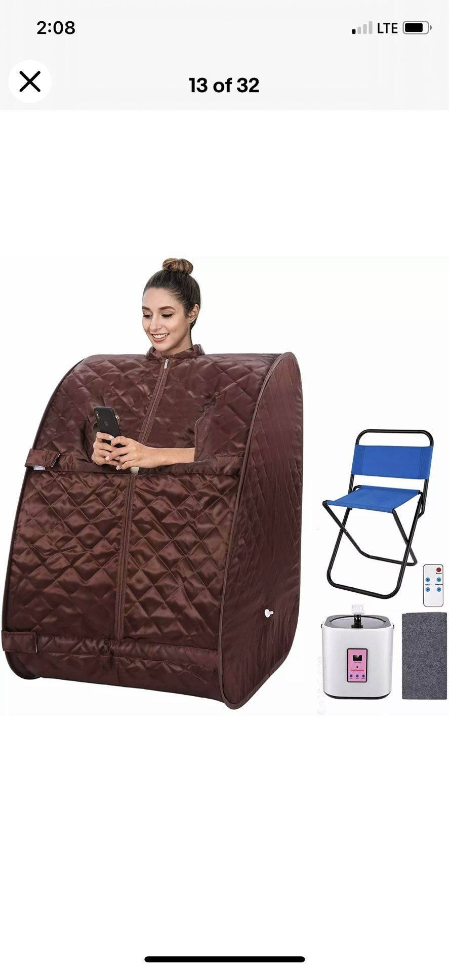 2L Portable Folding Steam Sauna SPA Loss Weight Detox Therapy Body slim Tent
