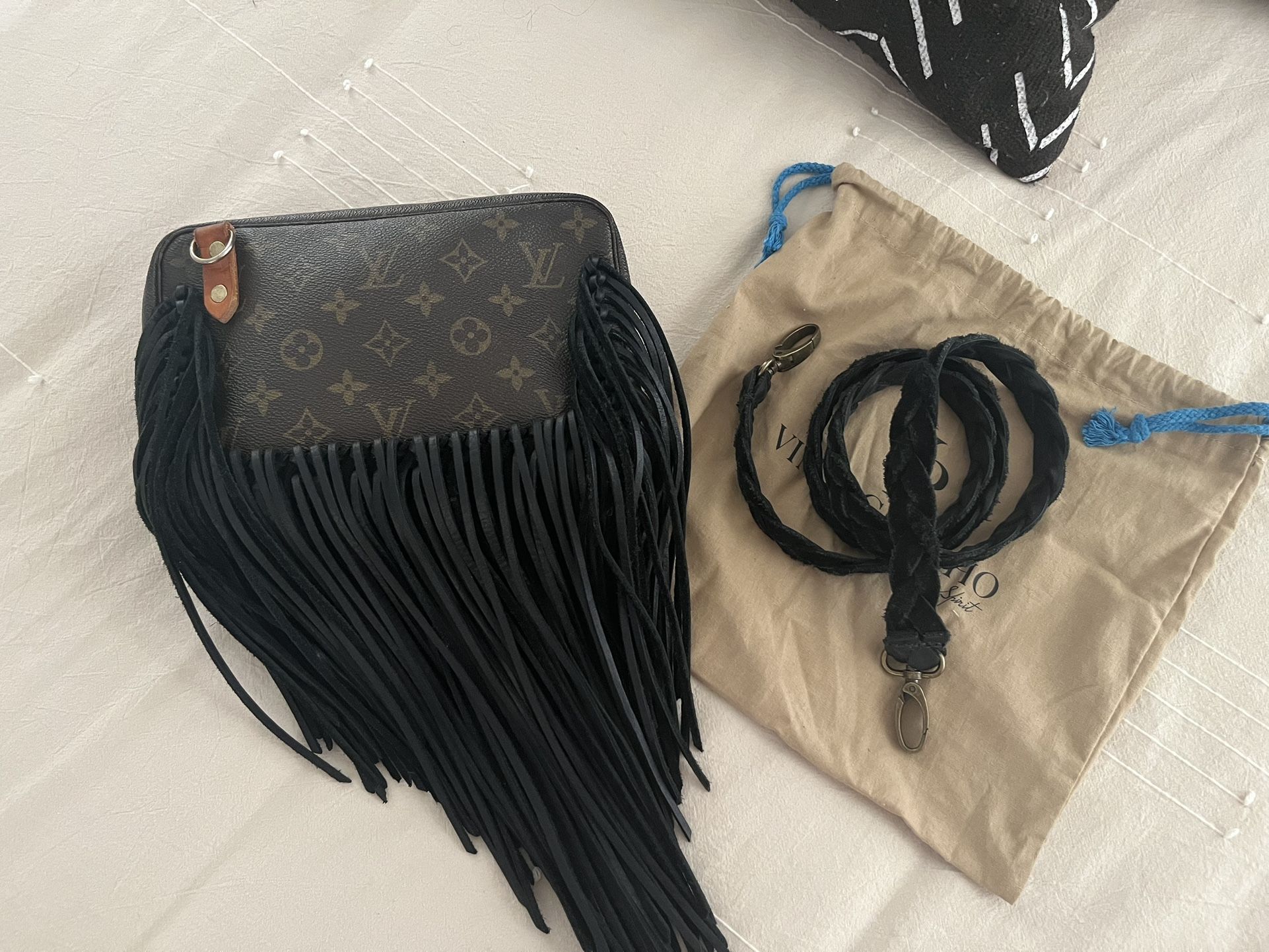 Louis Vuitton Black Fringe