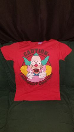 Krusty The Clown Red Tshirt (Small)