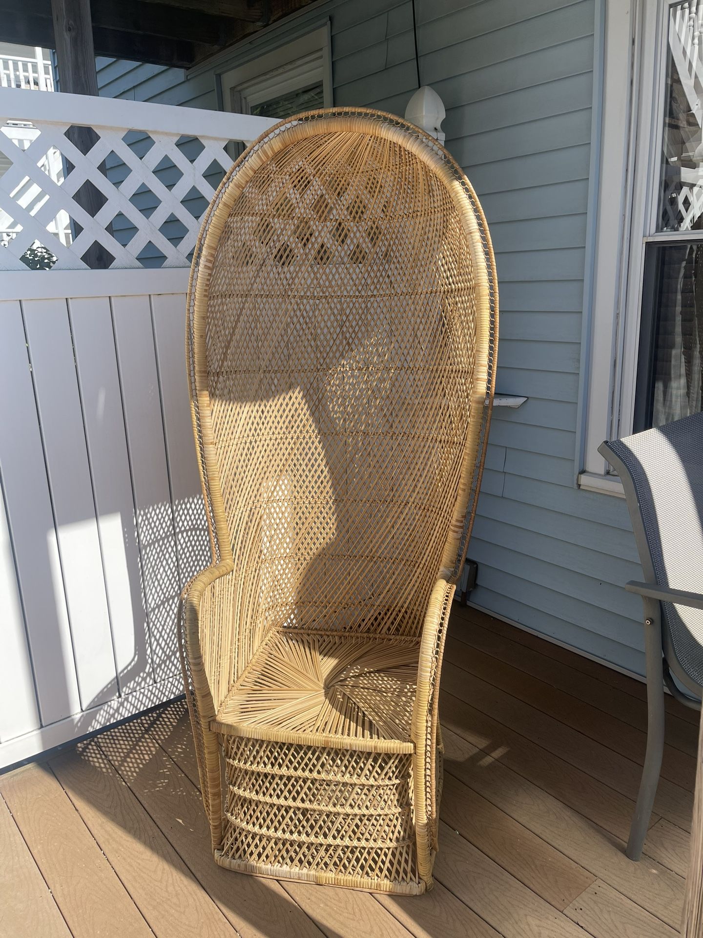 Vintage Wicker Peacock Chair