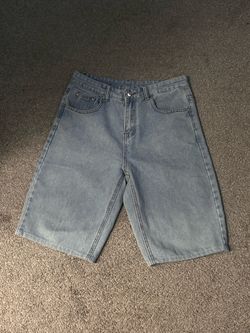 Blue custom jorts