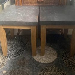 Stone Top End Tables. Rugs Room Divider Wicker Chest Ottoman 