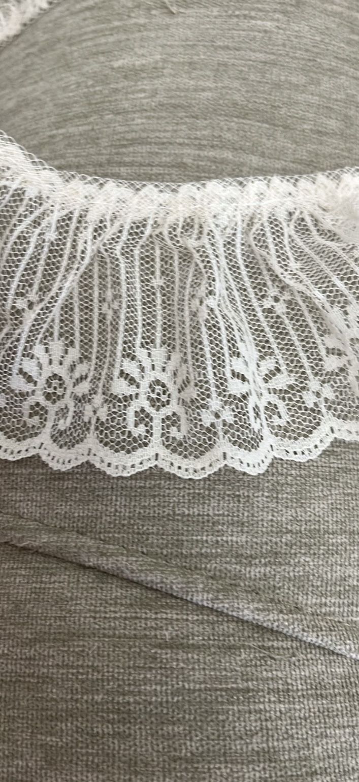 20 Yards Of 2.5” Ruffled Lace Trim