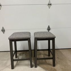 2 Barstools - Gray