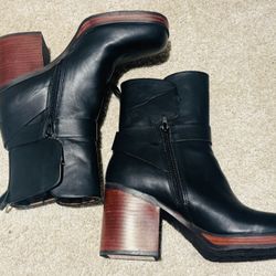 Nordstrom’s Unworn Leather Chunky Heel Boots