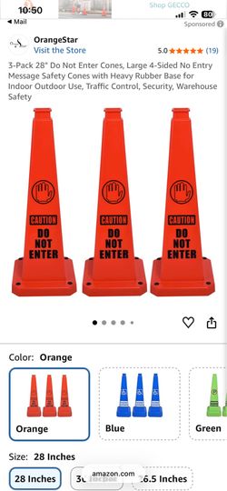 New in box “Do not enter” cones x3