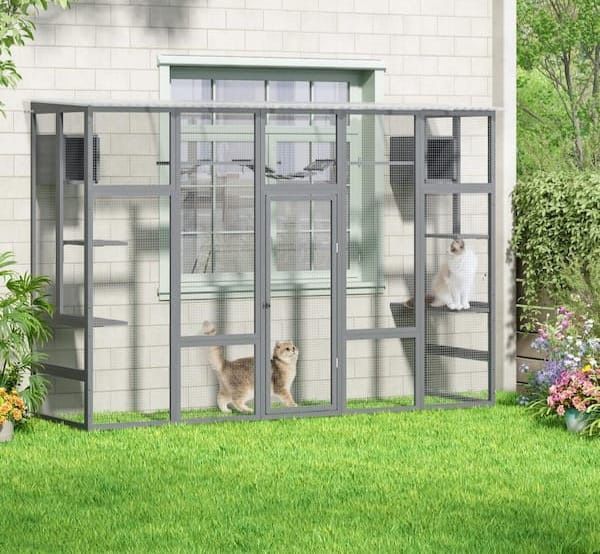 Wood Cat Enclosure Large Run Playpen, Sunshine Board