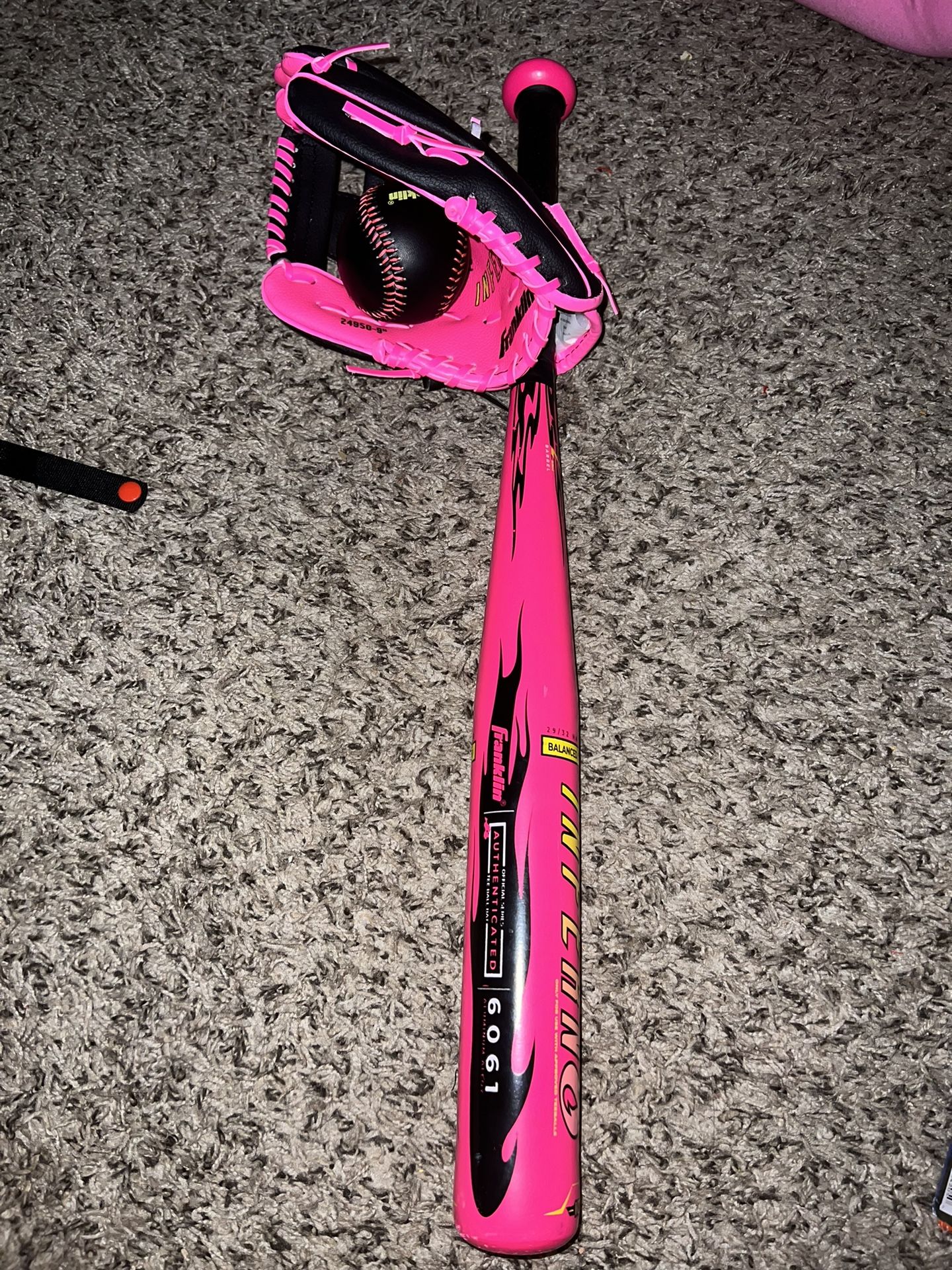 Kids Bat, Glove And Ball