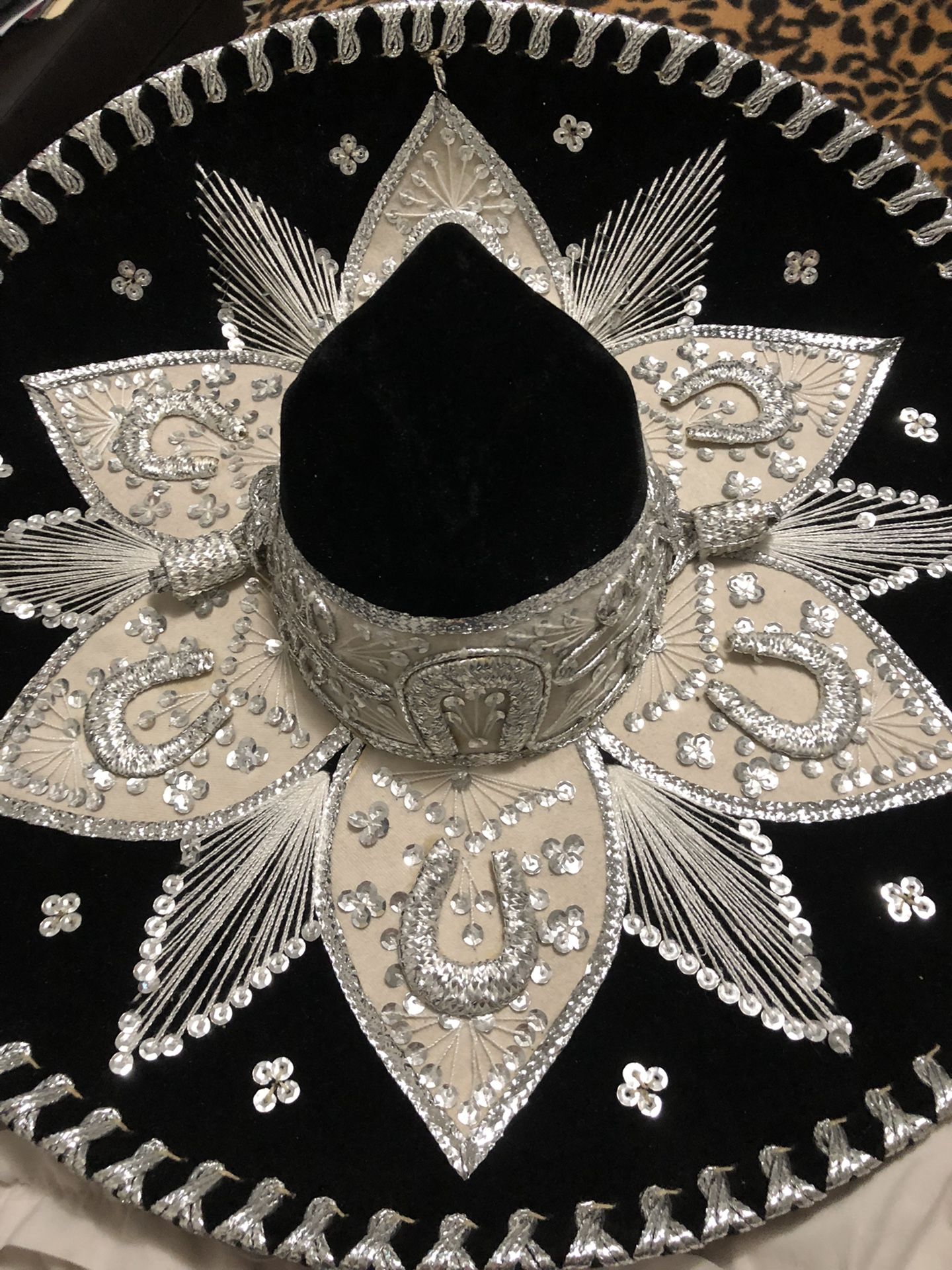 Black and Silver Mariachi Sombrero