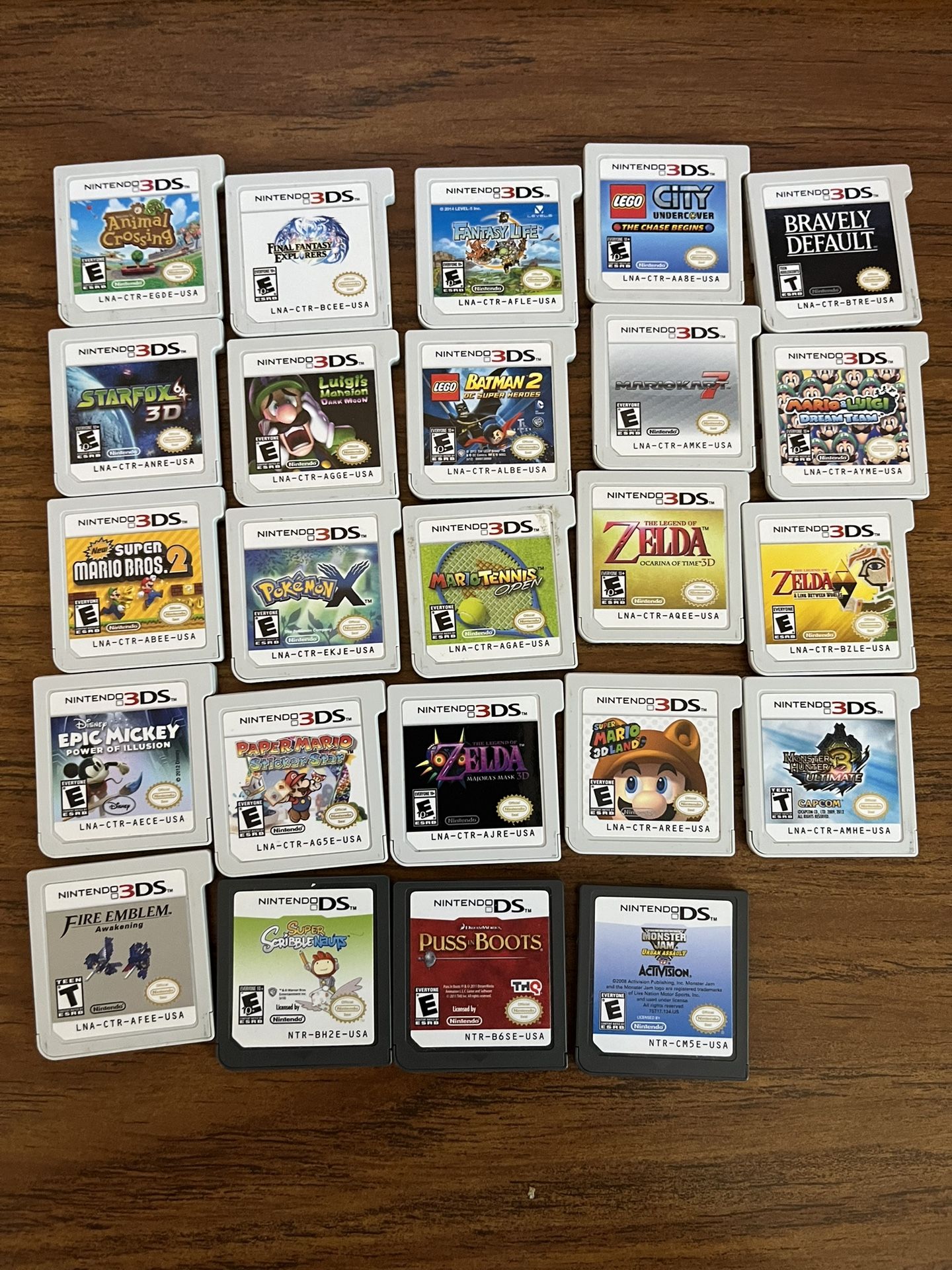Lot Of 3/ds Game Cartridges Used Tested