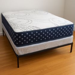 Queen Mattress • Box Spring • Bed Frame (Rails)  📦  🚚 Same Day Delivery