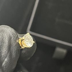 14k Gold Over Sterling Sliver Moissanite Earrings 