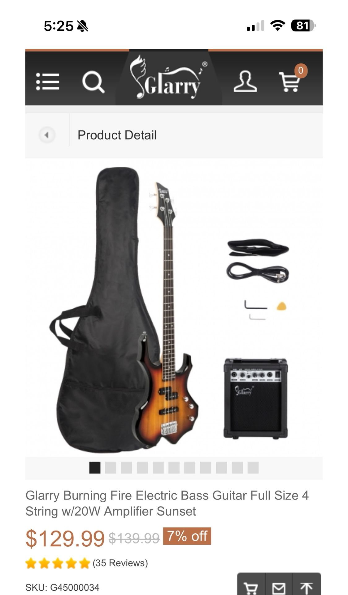 Glarry Electric Guitar