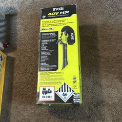 HP 40V 100 MPH 600 CFM Brushless Cordless Leaf Blower/Shredder/Vacuum with 1 x 4.0 Ah Battery and Charger