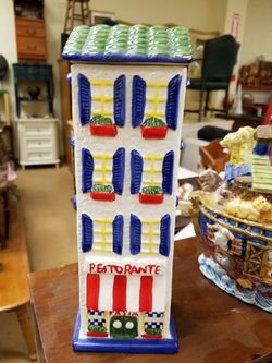 Dry pasta Restorante ceramic canister with lid